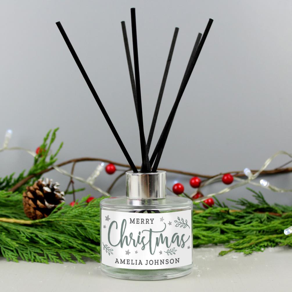 Personalised Merry Christmas Reed Diffuser Extra Image 1